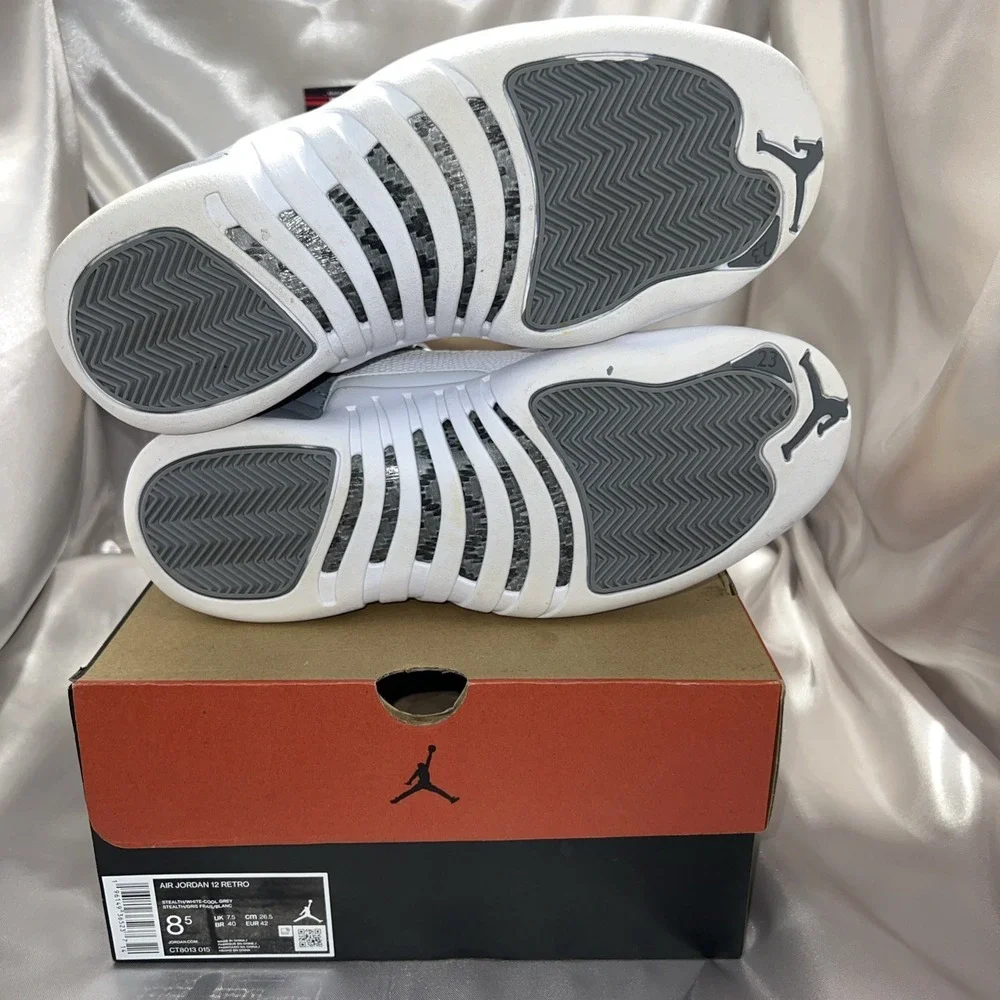 Jordan 12 Retro Size 8.5‎ Stealth/White-Cool Grey CT8013-015 | Preloved, OG Box